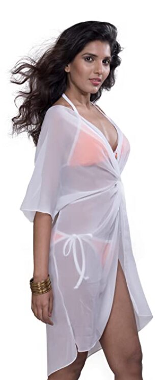 WHITE FRONT TWISTED COVERUP (L)